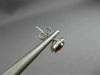 ESTATE 1.17CT DIAMOND & AAA GARNET 14KT WHITE GOLD ROUND HALO STUD EARRINGS