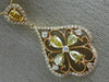 LARGE 1.41CT WHITE & FANCY YELLOW DIAMOND 18KT YELLOW & ROSE GOLD FLOWER PENDANT