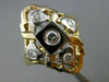 ESTATE LARGE .20CT DIAMOND 14K WHITE & YELLOW GOLD MULTI HEART LOVE RING #21033