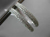ESTATE LARGE & WIDE 4.20CT DIAMOND 18KT WHITE GOLD 3D DOUBLE SIDED HOOP EARRINGS