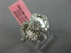 ESTATE 1.04CT ROUND BAGUETTE DIAMOND 18KT WHITE GOLD 3D DOUBLE HEART FLOWER RING
