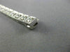 ESTATE WIDE 4CT DIAMOND 14KT WHITE GOLD SQUARE MILGRAIN CLASSIC TENNIS BRACELET