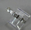 ESTATE .80CT EMERALD & ROUND DIAMOND 14KT WHITE GOLD 3D ANNIVERSARY RING #10907