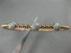 ESTATE .35CT DIAMOND 14KT WHITE & ROSE GOLD PAST PRESENT FUTURE BANGLE BRACELET