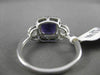 ESTATE 2.25CT DIAMOND & AAA EXTRA FACET AMETHYST 14KT WHITE 3D HALO DESIGN RING