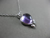 ESTATE 2.64CT DIAMOND & AMETHYST 18K WHITE GOLD HEART SHAPE LOVE HANGING PENDANT