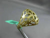 ESTATE LARGE .29CT DIAMOND 18KT TWO TONE GOLD 3D HANDCRAFTED FILIGREE MATTE RING