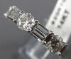 ESTATE 1.95CT ROUND & BAGUETTE DIAMOND 14K WHITE GOLD 3D ANNIVERSARY RING #20670