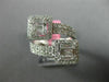 ESTATE LARGE 1.20CT DIAMOND 18KT WHITE GOLD 3D CLUSTER CRISS CROSS LOVE RING