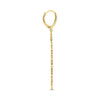 .34CT DIAMOND 14KT YELLOW GOLD CLASSIC ELONGATED OPEN TEAR DROP FLORAL EARRINGS