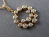 ESTATE .47CT DIAMOND 14KT ROSE GOLD 3D BEZEL HAPPY FACE BEZEL CIRCULAR PENDANT