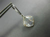 ESTATE AAA CRYSTAL 14KT WHITE GOLD 3D CUSHION CLASSIC BEZEL HANGING EARRINGS