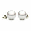 ESTATE AAA 12.5MM SOUTH SEA PEARL 14K WHITE GOLD CLASSIC SOLITAIRE STUD EARRINGS