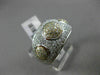 ESTATE WIDE 1.28CT DIAMOND 18KT WHITE & YELLOW GOLD 3D PAVE ETOILE FUN RING