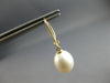 0.10CT DIAMOND & AAA SOUTH SEA PEARL 14KT YELLOW GOLD OPEN LEVERBACK FUN EARRINGS