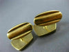 ESTATE AAA BLUE CHALCEDONY 18KT YELLOW GOLD 3D CLASSIC SQUARE MEN'S CUFFLINKS