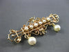 ANTIQUE 14K YELLOW GOLD & AAA SOUTH SEA PEARL VICTORIAN CROWN BROOCH / PIN 22527