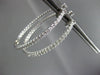 ESTATE LARGE .68CT DIAMOND 14KT WHITE GOLD 3D DOUBLE SIDED HOOP EARRINGS #19695