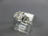 1.58CT DIAMOND 14KT WHITE GOLD BAGUETTE & PRINCESS 3 STONE ENGAGEMENT RING #2884