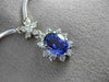 ESTATE 2.6CT DIAMOND & TANZANITE 14K WHITE GOLD FLOWER BY THE YARD OVAL NECKLACE