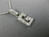 ESTATE .10CT DIAMOND 14KT WHITE GOLD CLASSIC "G" INITIAL PENDANT #MILANO003