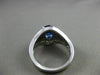 ANTIQUE WIDE 2.19CT DIAMOND & AAA SAPPHIRE 14K WHITE GOLD ENGAGEMENT RING #18361