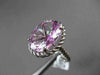 ESTATE LARGE 10.35CT AAA PINK ICE 14KT WHITE GOLD SOLITAIRE FILIGREE OVAL RING