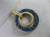 ESTATE LARGE 1.0CT WHITE & BLUE DIAMOND 14KT YELLOW GOLD CIRCLE OF LIFE PENDANT