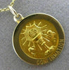 ESTATE 14KT YELLOW GOLD HANDCRAFTED CONFIRMATION FLOATING PENDANT & CHAIN #24988