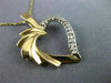 ESTATE .15CT DIAMOND 14KT WHITE & YELLOW GOLD CLASSIC OPEN HEART PENDANT #20162