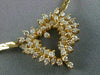 ESTATE 1.20CT DIAMOND 14KT YELLOW GOLD CLASSIC FANCY OPEN HEART NECKLACE #6034