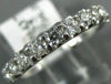 ESTATE .75CT DIAMOND 14K WHITE GOLD 3D 3mm SHARE PRONG WEDDING ANNIVERSARY RING