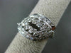ANTIQUE WIDE .64CT ROUND OLD MINE DIAMOND 14KT WHITE GOLD OPEN FANCY RING #19541