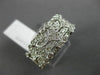 ESTATE WIDE .33CT DIAMOND 14K WHITE GOLD OPEN FILIGREE MILGRAIN ANNIVERSARY RING
