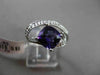 ESTATE LARGE 1.52CTW DIAMOND & AAA AMETHYST 14KT WHITE GOLD FLOATING 3D RING