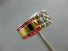 ANTIQUE .47CT DIAMOND & AAA RUBY 14K WHITE & YELLOW GOLD 3D COCKTAIL RING #18761