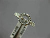ANTIQUE .60CT DIAMOND 14KT WHITE GOLD FILIGREE SEMI MOUNT ENGAGEMENT RING #14833