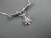 ESTATE .10CT DIAMOND PLATINUM SOLITAIRE DROP FLOWER NECKLACE BEAUTIFUL!! #9487