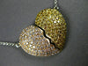 ESTATE 1.93CT PINK & FANCY YELLOW DIAMOND 18KT ROSE & YELLOW GOLD HEART NECKLACE