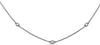 ESTATE .36CT DIAMOND 14K WHITE GOLD & BLACK RHODIUM DIAMOND BY THE YARD NECKLACE
