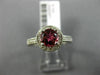 WIDE 1.2CT DIAMOND & AAA PINK TOURMALINE 14K WHITE GOLD FILIGREE ENGAGEMENT RING