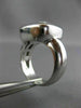 ESTATE LARGE 3.60CT DIAMOND & AAA BLUE TOPAZ 18K WHITE GOLD 3D HALO ITALIAN RING