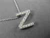 .32CT ROUND DIAMOND 14KT WHITE GOLD CLASSIC INITIAL FLOATING PENDANT #18296