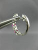 ESTATE .96CT DIAMOND & AAA PINK SAPPHIRE 14KT WHITE GOLD CLASSIC HUGGIE EARRINGS