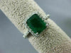 WIDE 1.92CT DIAMOND & AAA EMERALD 14KT WHITE GOLD FILIGREE HALO ENGAGEMENT RING