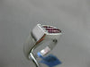 ESTATE 1.94CT DIAMOND & PRINCESS CUT AAA RUBY 18KT WHITE GOLD 3D MENS RING
