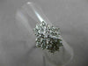 ESTATE LARGE 1.0CT ROUND DIAMOND 14KT WHITE GOLD FLOWER CLUSTER RING VVS #16302