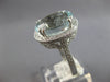 LARGE 7.23CT DIAMOND & AAA AQUAMARINE 18KT WHITE GOLD FILIGREE ENGAGEMENT RING