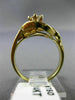 ESTATE 1.28CT DIAMOND 14K YELLOW GOLD 3D SOLITAIRE INFINITY ENGAGEMENT RING #750