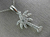 ESTATE .47CT DIAMOND 14KT WHITE GOLD 3D PAVE PALM TREE FLOATING PENDANT #26032
